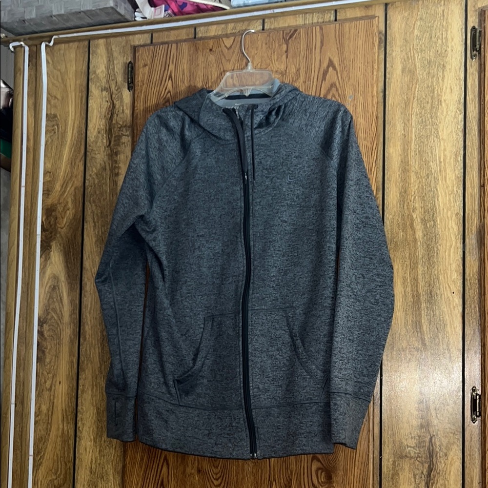 Nike Gray Zip-Up Hoodie